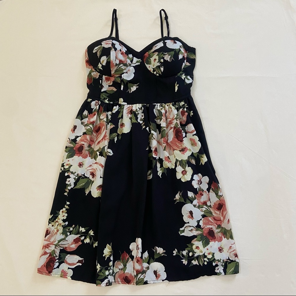 Xhiliration Floral Mini Dress